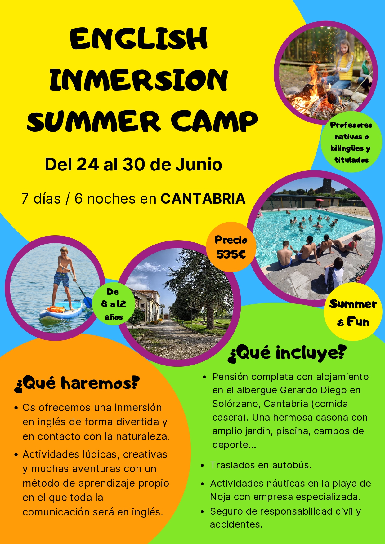 English Inmersion Summer Camp